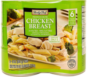 sams club members mark canned chicken - zero carb